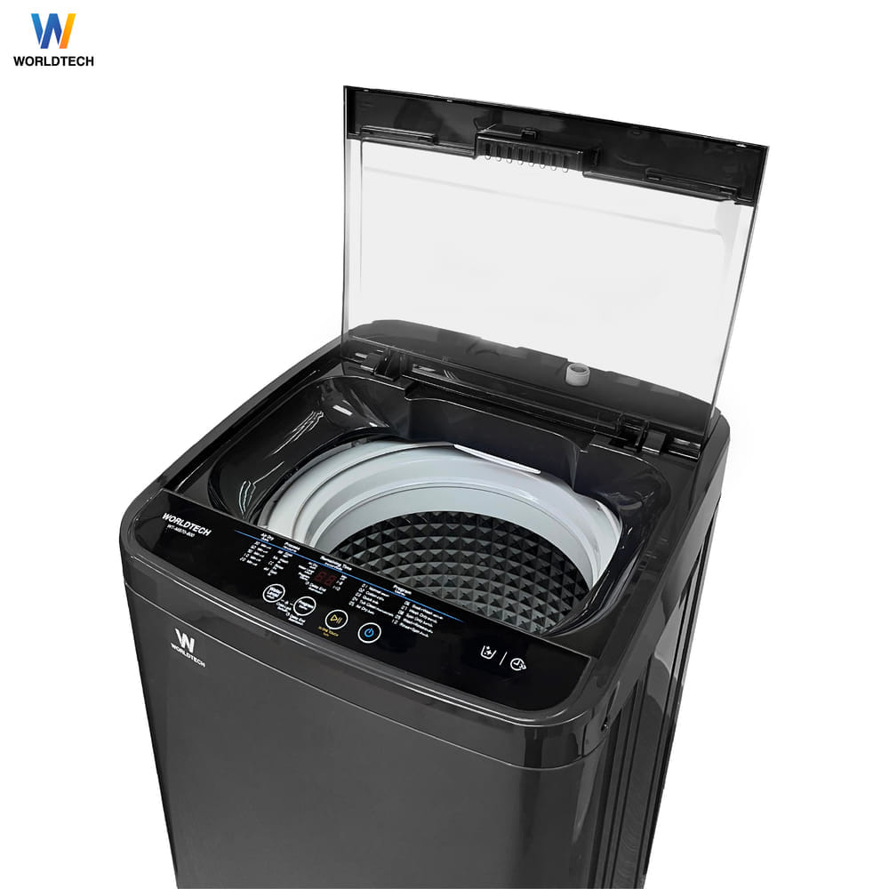 เครื่องซักผ้าฝาบน WORLDTECH รุ่น WT-MB70-600 ขนาด 7 KG. สีเทา-ดำ